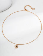 925 Sterling Silver Vintage Cubic Zirconia Necklace - Silver