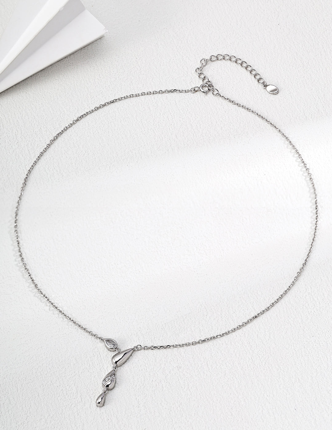 925 Sterling Silver Cubic Zirconia Necklace - Silver