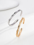 925 Sterling Silver Bangle - Vintage Gold