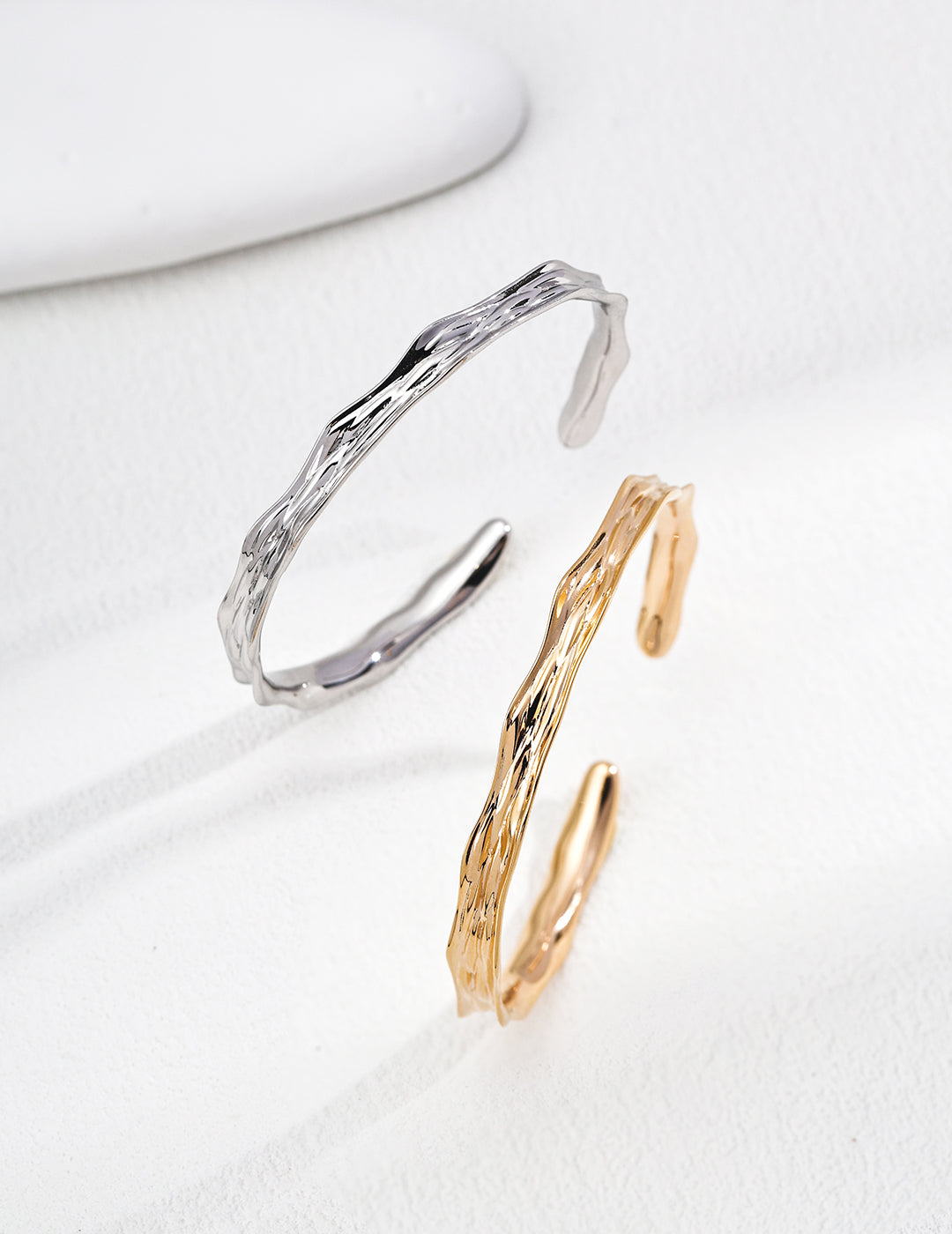 925 Sterling Silver Bangle - Vintage Gold
