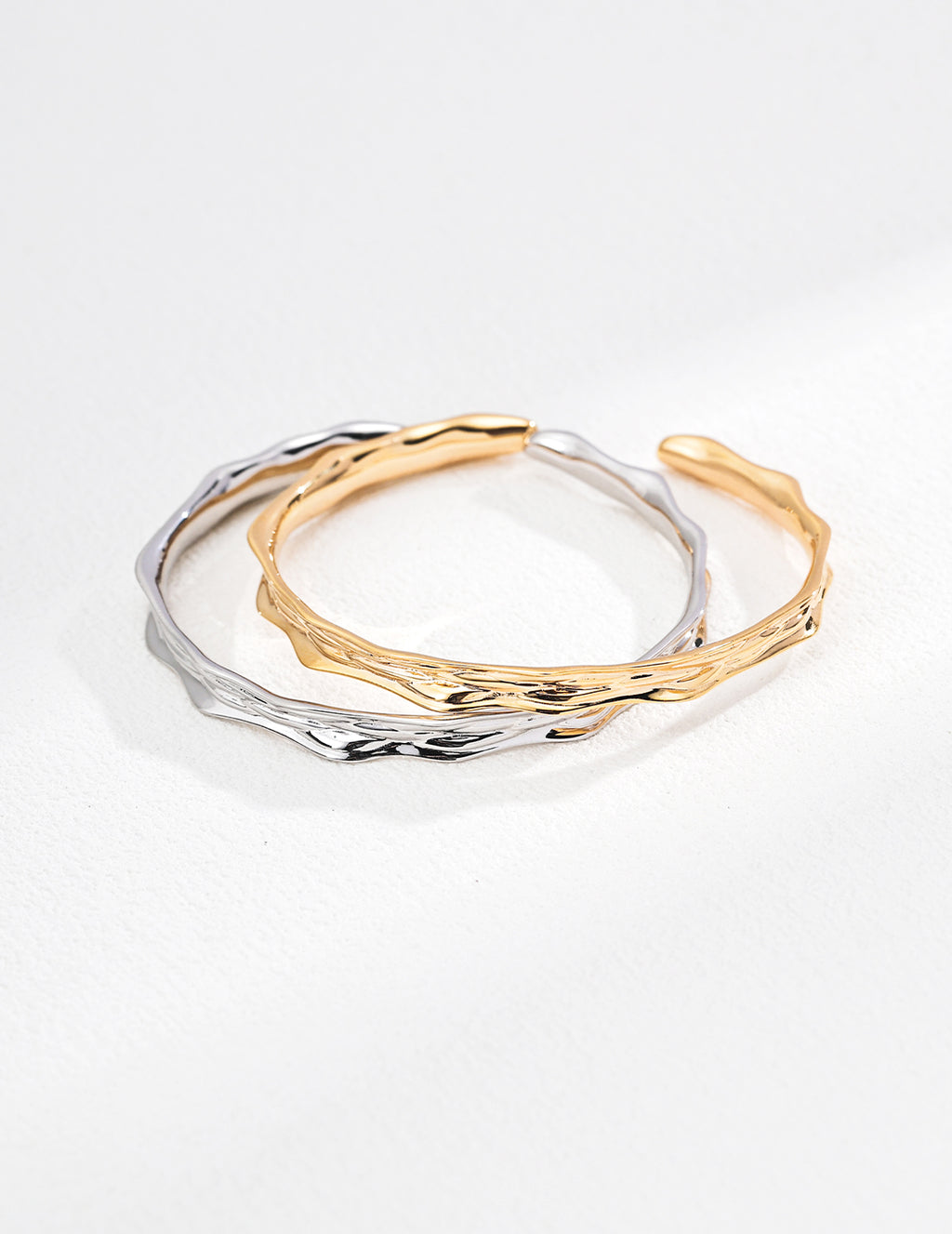 925 Sterling Silver Bangle - Vintage Gold
