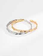 925 Sterling Silver Bangle - Vintage Gold