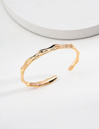 925 Sterling Silver Bangle - Vintage Gold