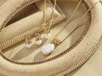925 Sterling Silver Baroque Pearl Square Pendant Necklace