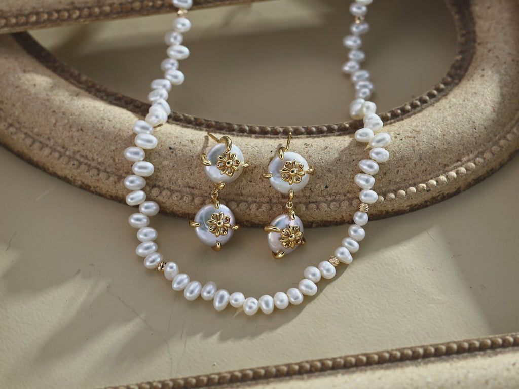 925 Sterling Silver Natural Pearl Drop Earrings