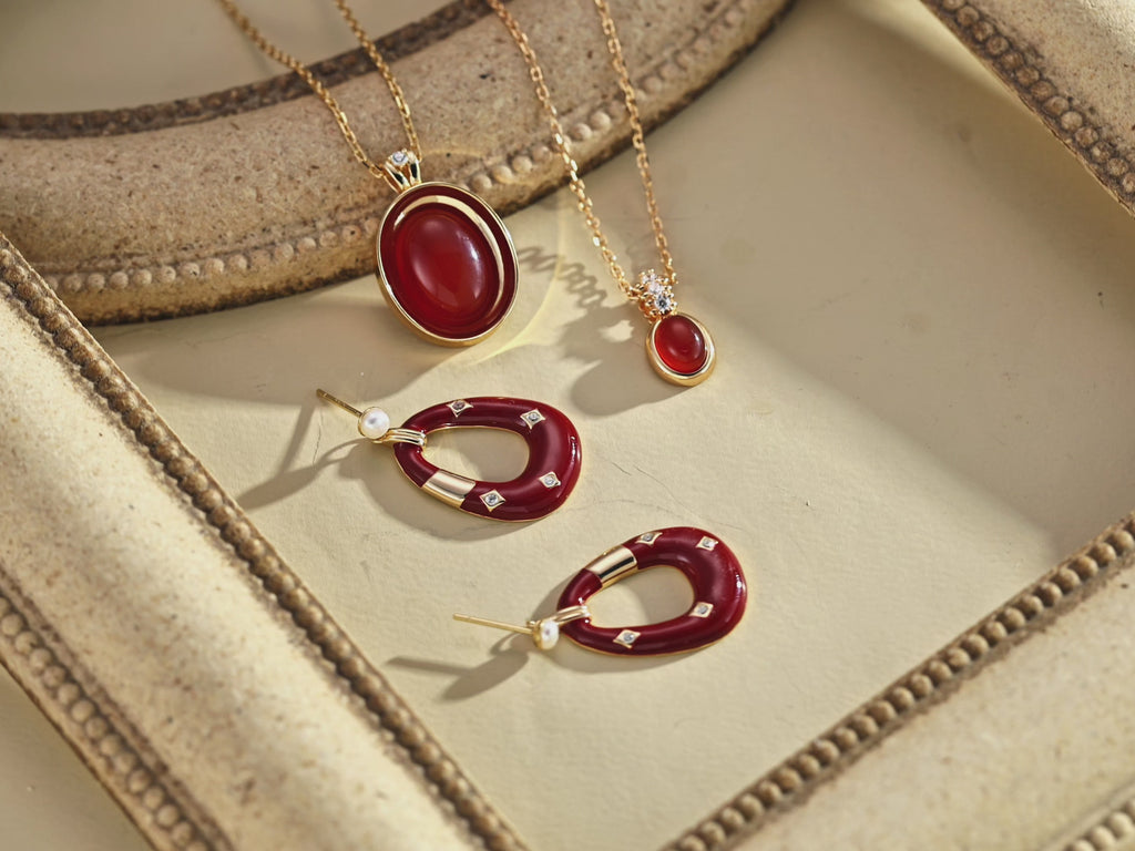 925 Sterling Silver Enamel and Pearl Drop Earrings