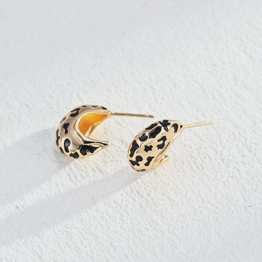 925 Sterling Silver Enamel Earrings