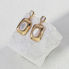 925 Sterling Silver Vintage Silver-Lip Shell Earrings product video E01160-2_影片_1