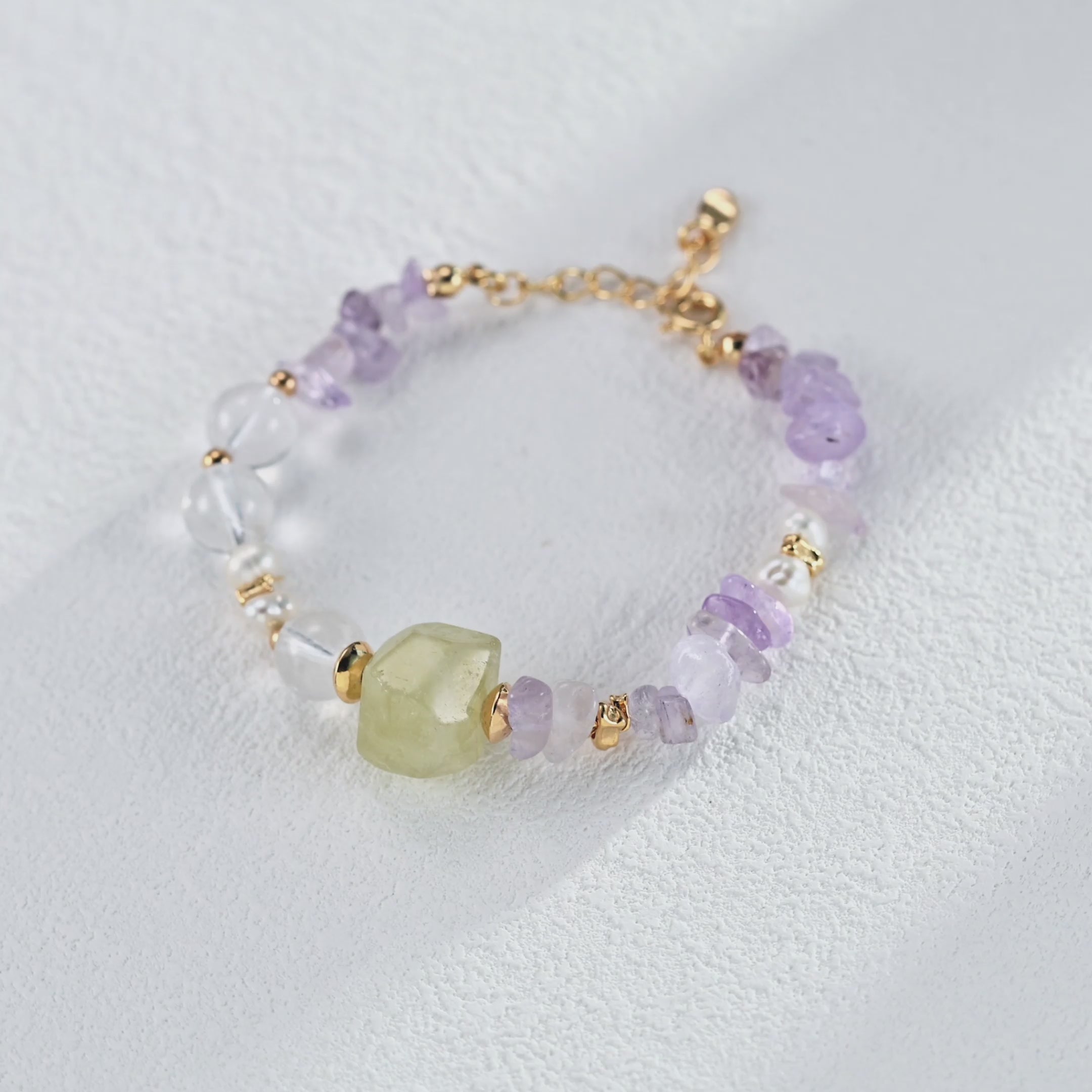 925 Sterling Silver Citrine and Amethyst Vintage-Inspired Bracelet