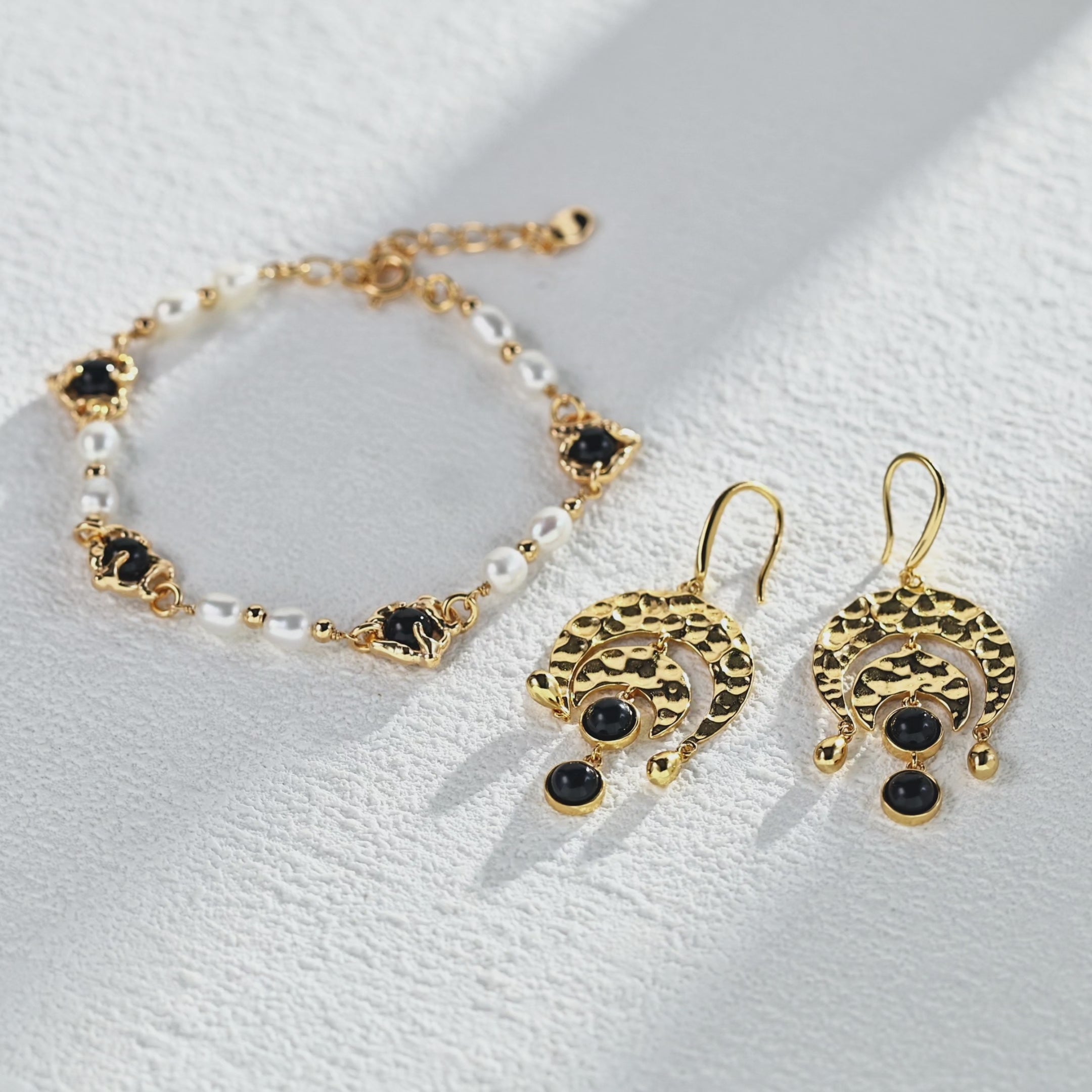 925 Sterling Silver Vintage Agate Earrings product video E01235_影片_1