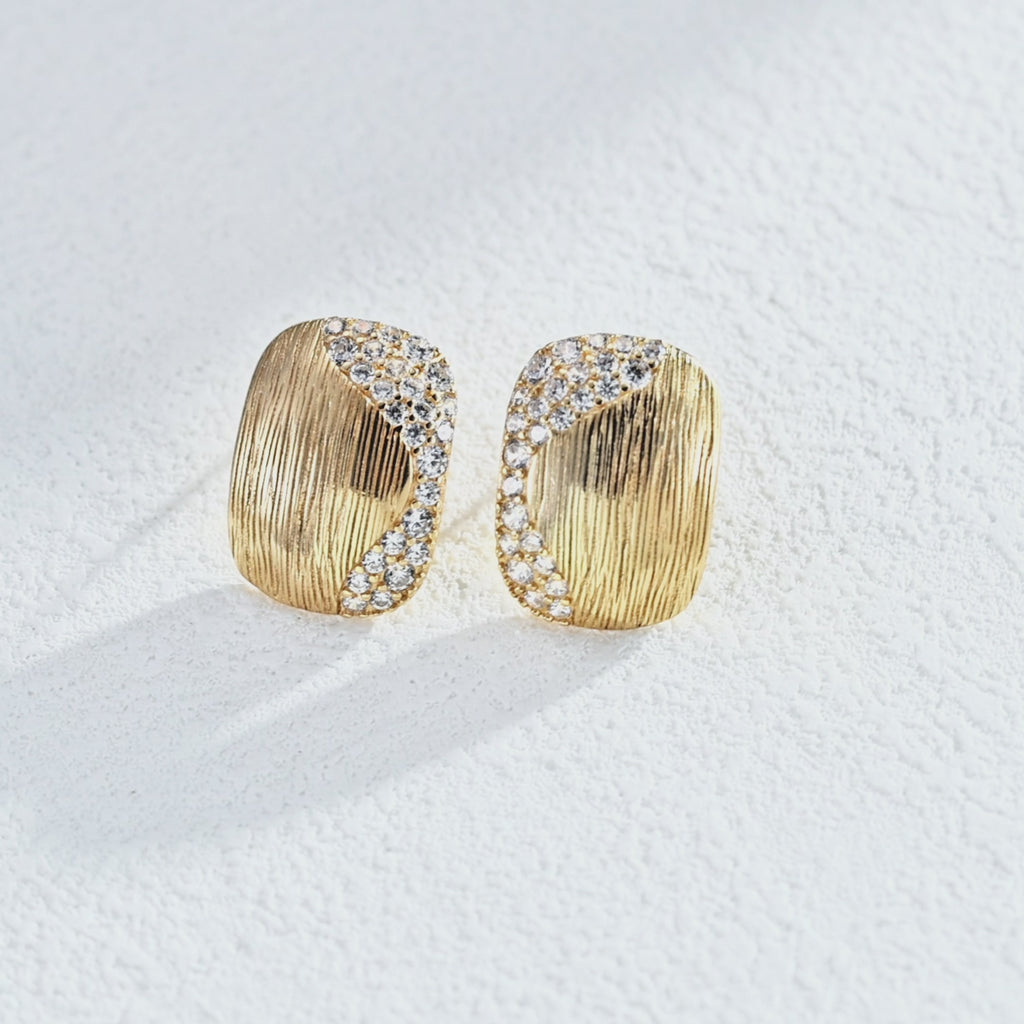 925 Sterling Silver Cubic Zirconia Vintage-Inspired Earrings