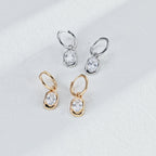 925 Sterling Silver Cubic Zirconia Drop Earrings