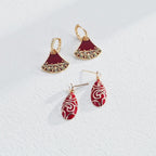 925 Sterling Silver Enamel Drop Earrings