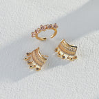 925 Sterling Silver Vintage Cubic Zirconia Earrings product video E01280-2_影片_1