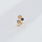 925 Sterling Silver Lapis Lazuli Vintage-Inspired Ring