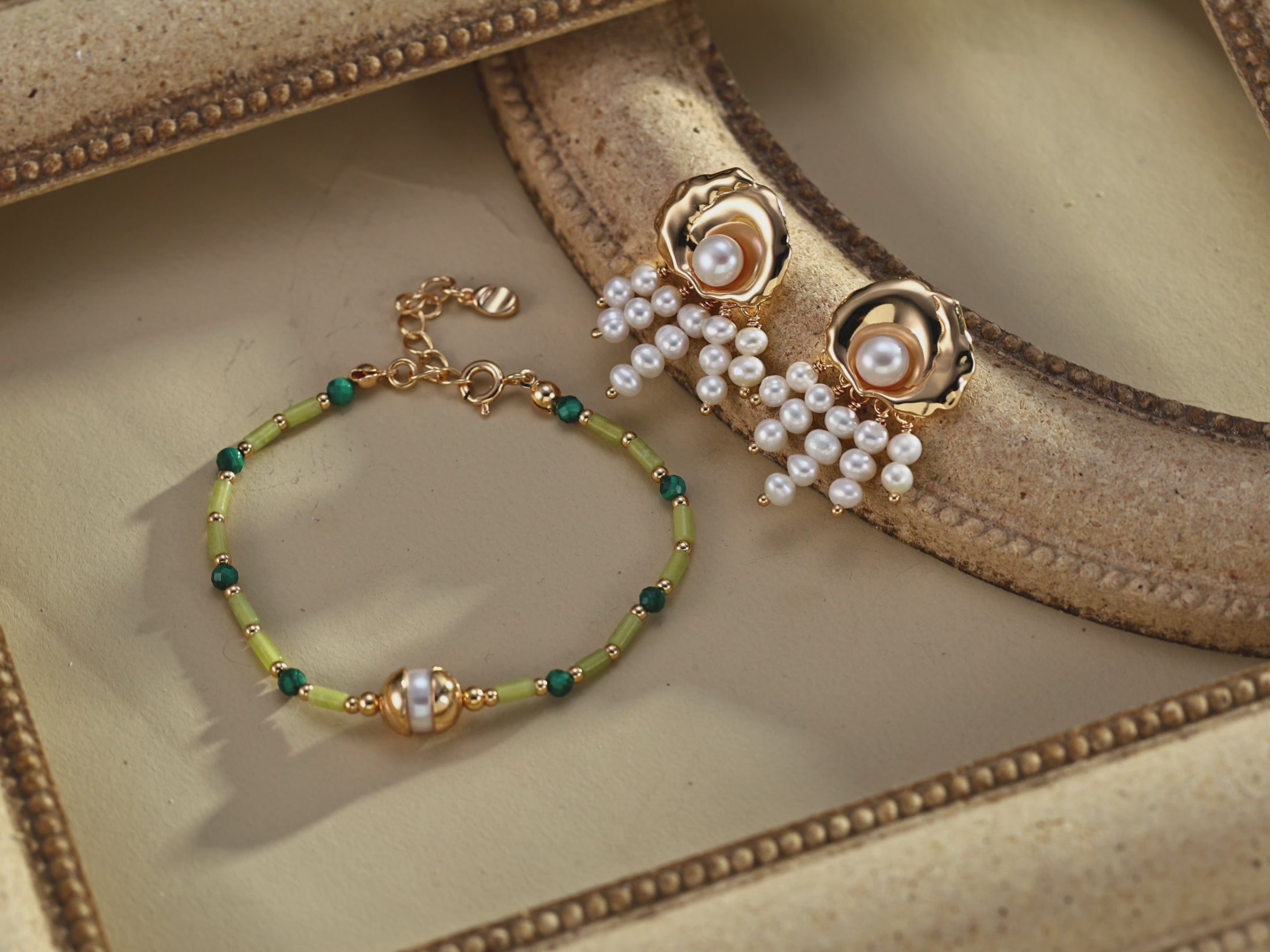 925 Sterling Silver Vintage Freshwater Pearl Earrings product video E01298-2_影片_1