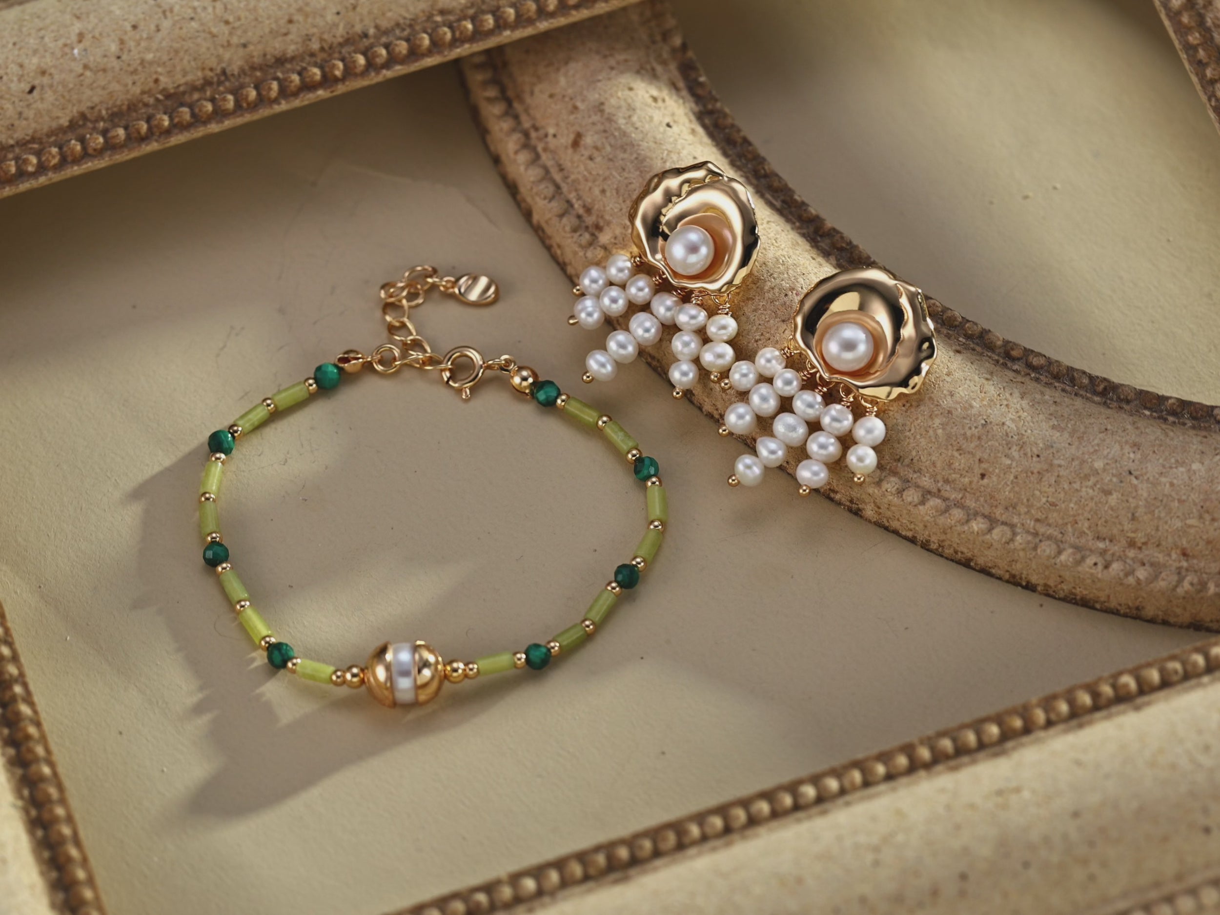 925 Sterling Silver Vintage Freshwater Pearl Earrings product video E01298-2_影片_1