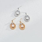 925 Sterling Silver Freshwater Pearl and Cubic Zirconia Earrings