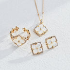 925 Sterling Silver Mother of Pearl Vintage-Inspired Necklace
