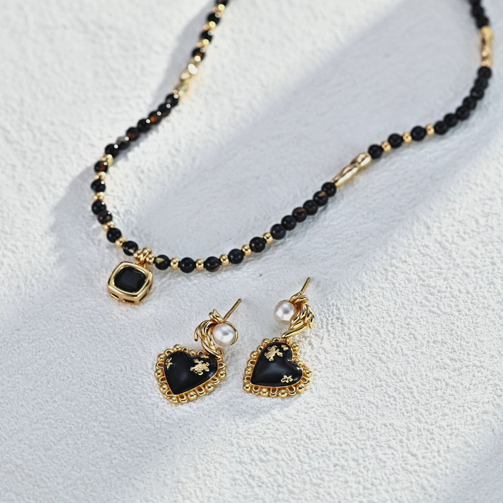 925 Sterling Silver Black Agate Necklace product video D0600_影片_1