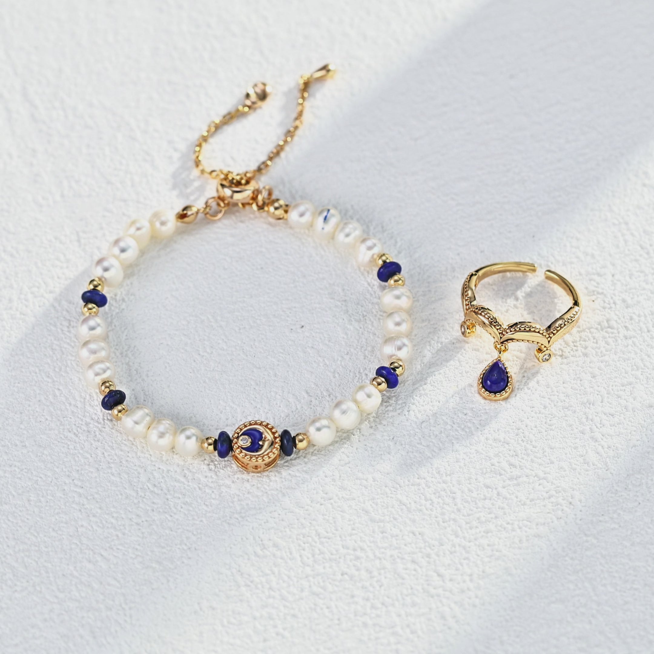 925 Sterling Silver Vintage Natural Lapis Lazuli and Cubic Zirconia Ring product video J0281-2_影片_1