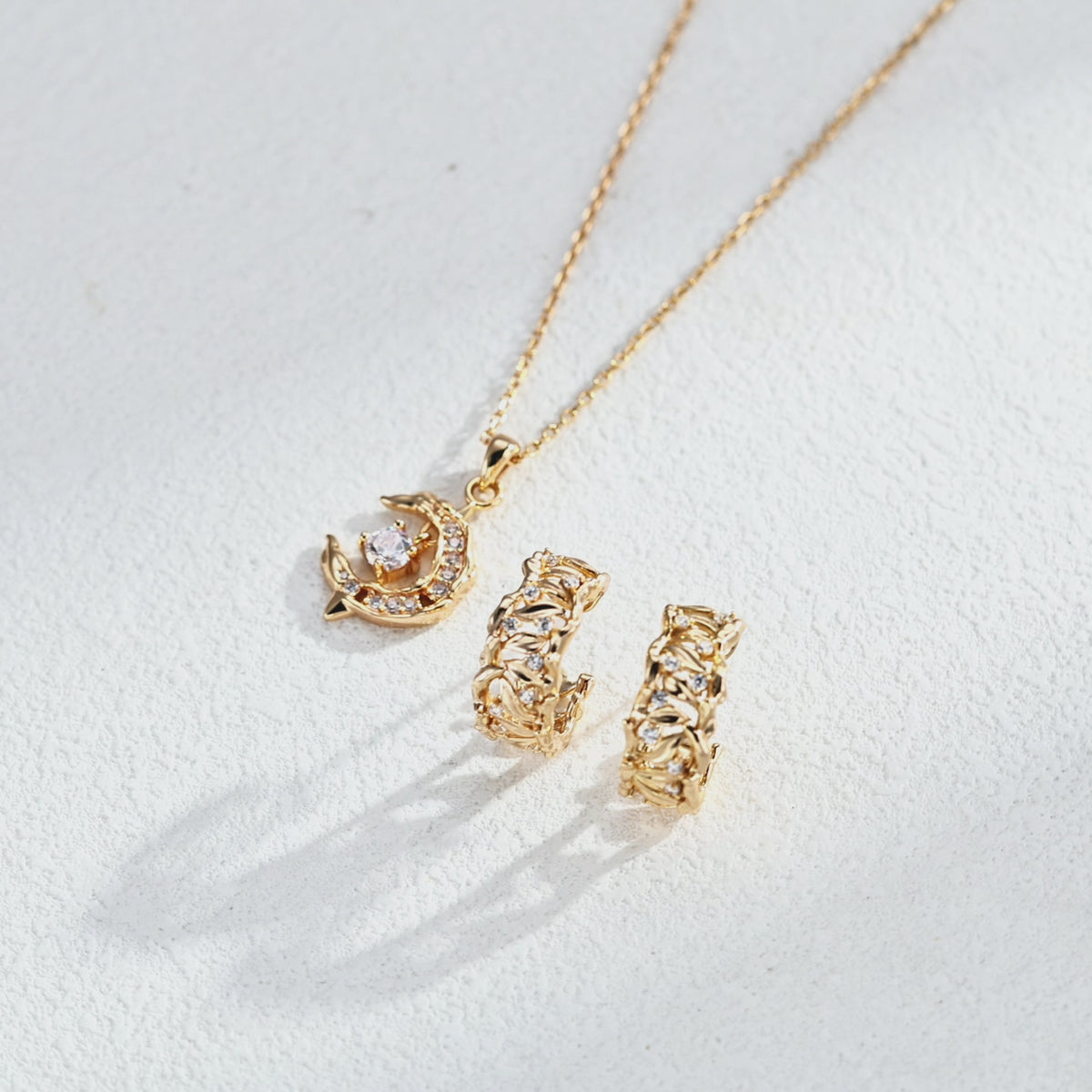 925 Sterling Silver Star Cubic Zirconia Necklace
