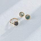925 Sterling Silver Moss Agate Earrings product video E01164_影片_1