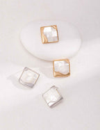 925 sterling silver stud earrings, front view