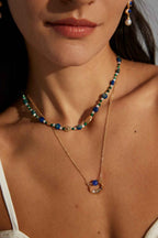 Close-up of 925 sterling silver pendant necklace