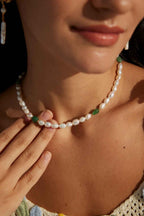 Close-up of 925 sterling silver necklace
